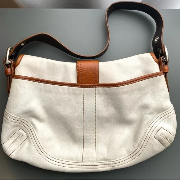 COACH, Soho Hampton buckle bag, cream & brown leather - Picture 2 of 8